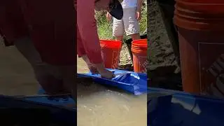 Finding gold with the Geo Sluice in Australia #goldrush #goldpanning #sluicebox