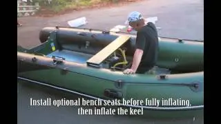 Putting together an inflatable boat (west marine).