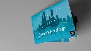 Company Holiday Card Design Theme - EXP 1 N3 - Red Paper Plane