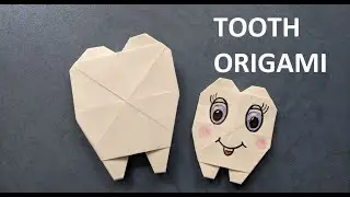 Зуб орігамі з паперу | Origami tooth