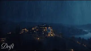 🌧️ Rainfall Over a Luxury Hillside Villa | Night Rain Ambience for Sleep & Focus 🌙✨