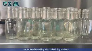 Air Jet Bottle Washing +6 nozzle Filling Machine