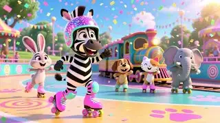 Zoomie Zebra&rsquo;s Roller Skate Party 🦓🛼 | Fun Dance & Movement Song for Kids | Nursery Rhymes & Songs