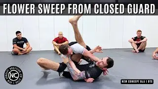 New Concept BJJ | Flower Sweep From Closed Guard | NoGi Coach Caleb Flippin