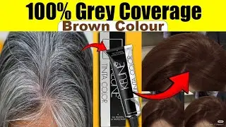 KEUNE 4.35 UC HAIR COLOR REVIEW || DEMO || RESULTS || BROWN HAIR COLOUR COVERAGE || WHITE HAIR ROOTS