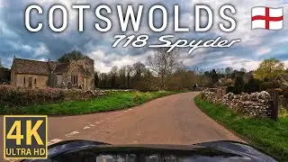 Cotswolds Villages - Taynton, Barrington, Eastleach, Southrop - PORSCHE 718 Spyder | England [4K]