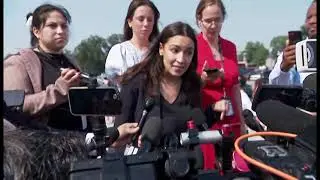 AOC reacts to arrest of US senator at California ICE event with Noem