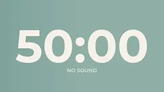 50 Minute Countdown Timer – No Sound | Focus, Study, Deep Work