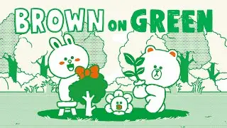 [LINE FRIENDS] BROWN on Green (English ver.)