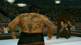 wwe umaga vs the boogeyman in a tables match from wwe smackdown vs raw 2009.