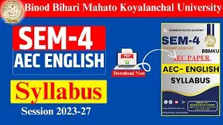 AEC ENGLISH SEM-4 BBMKU ||SYLLABUS DOWNLOAD || COMPLETE DETAILS & HOW TO PREPARE ||BBMKU UPDATES ||