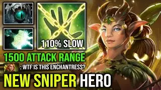 NEW SNIPER HERO +1500 Attack Range 110% Slow Skadi Enchant Lightning Max Speed Enchantress Dota 2