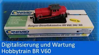 Digitalisierung und Wartung Spur N Hobbytrain V60 mit train-O-matic Decoder NEM651