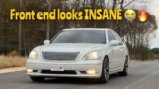 Установка полностью хромированной решетки без эмблемы на Lexus LS430
