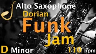 Alto Saxophone Funk Backing Track Jam D Dorian | Improvisation