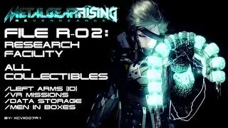 Metal Gear Rising: Revengeance - File R-02: Research Facility - All Collectibles Video Guide (Left Arms, Data Storage, VR Missions)