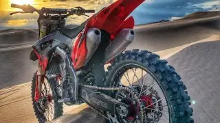 Sand mountain, Little Sahara sand dunes Utah. April 2021. Riding dirt bikes. GoPro
