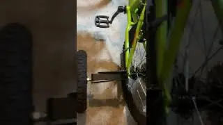 Bending the fork with axle extender on shifter side.