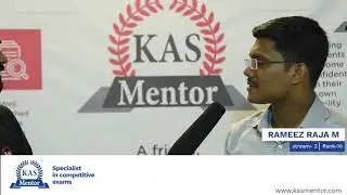 KAS Stream 2 Rank 10 holder Rameez Raja M | KAS Mentor Student Endorsement | KAS Exam