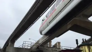 Monorail entering the roundhouse