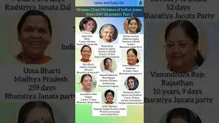 #part2 #indian #states#women  #chiefminister #1947#present