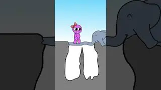 Green Wanted To Hurt Mom Elephant But Failed | Rainbow Friends Animation #shorts