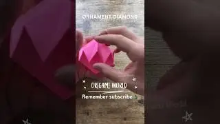 ORIGAMI DIAMOND CHRISTMAS ORNAMENT PAPER CRAFT TUTORIAL | MAKING DIAMOND CRAFT ORIGAMI WORLD ART