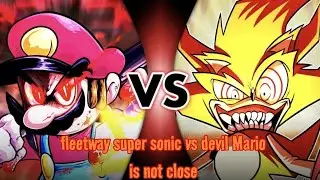 Fleetway super sonic versus devil Mario is not close