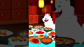 🐶 Cute Dog Eats Korean Feast! 😋✨