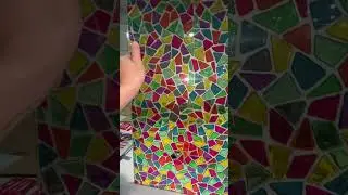 Digital direct printing Mosaic glass for decoration #glassprinting #embossingprint #stainedglass