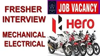 Automotive Industry Jobs |Hero Moto Corp-Diploma / B.E. Engineer | Fresher Interview