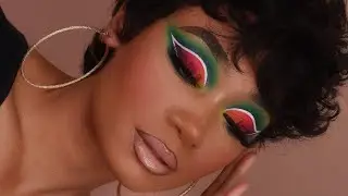 Макияж в стиле тропического омбре с эффектом складки века | MakeupTiffanyJ