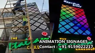LED Signages - Exterior Facade Lighting - Building Outdoor Lighting - ACP Elevation - DMX Lighting