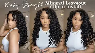 Kinky Straight Clip In Install с минимальными остатками волос при участии Curlsqueen | SharronReneé
