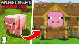 I Built a PIG MANSION in Minecraft Hardcore!
