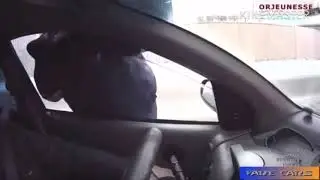 Russian police at a traffic stop.