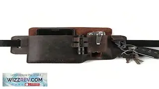 YQQ Outdoor Running Leather Cell Phone Holster For BeltMultitool Sheath With Key
