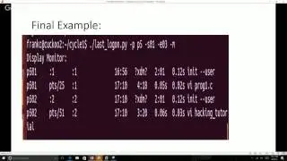 Charles Frank Cycle 1 - Linux Last Logon