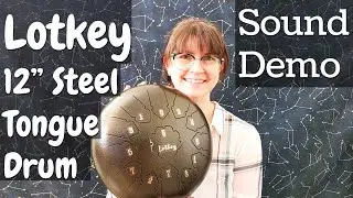 Lotkey 12-inch 13-note Steel Tongue Drum - Sound Demonstration