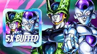 WHAT IS THIS DAMAGE!!! 5x ZENKAI BUFFED TAG CELL & FRIEZA DESTROYS EVERYONE! (DB Legends)
