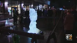 Icy Lights Festival In Oakland Featured Curling, Ice Sculptures