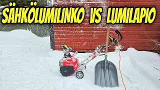 Halpa S&auml;hk&ouml;lumilinko vastaan lumilapio JULA MEEC TOOLS AL-KO Snowline E46