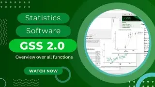 Statistics software GSS 2 0 - full overview (Guided Statistics for Scientists)