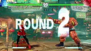 Donnierizzle (Zangief) vs COUrbanFlow (Karin) SFV match 1
