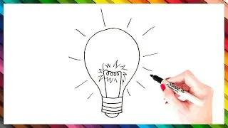How To Draw A Light Bulb Step By Step | Light Bulb Drawing EASY | Super Easy Drawing Tutorials