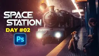 Fantasy Station | Photoshop Manipulation fantasy Art | Space Day 02