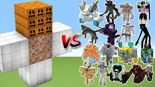 ALPHA MUTANT IRON GOLEM VS All Minecraft Bosses, Ender Golem, Warden, Wither Storm