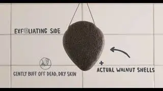 The Body Shower Scrubber by Casamera 100% Natural, Charcoal Infused Body Scrubber