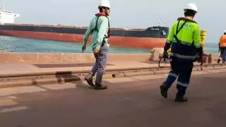 Ship berthing in a fast motion at my VALE port.