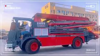 oncrete boom pump with engineering chassis